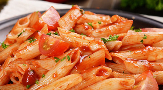   Pasta With Red Bell Pepper Sauce