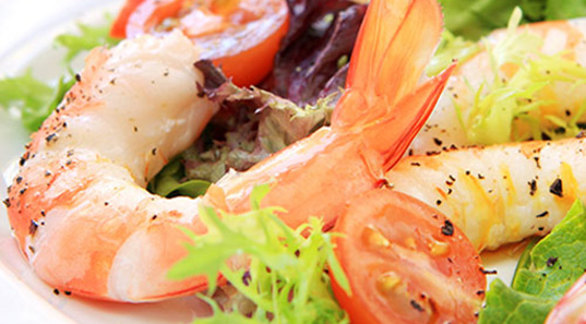   Prawn Salad with Fresh Honey Mustard Dressing